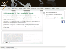 Tablet Screenshot of netballalberta.com